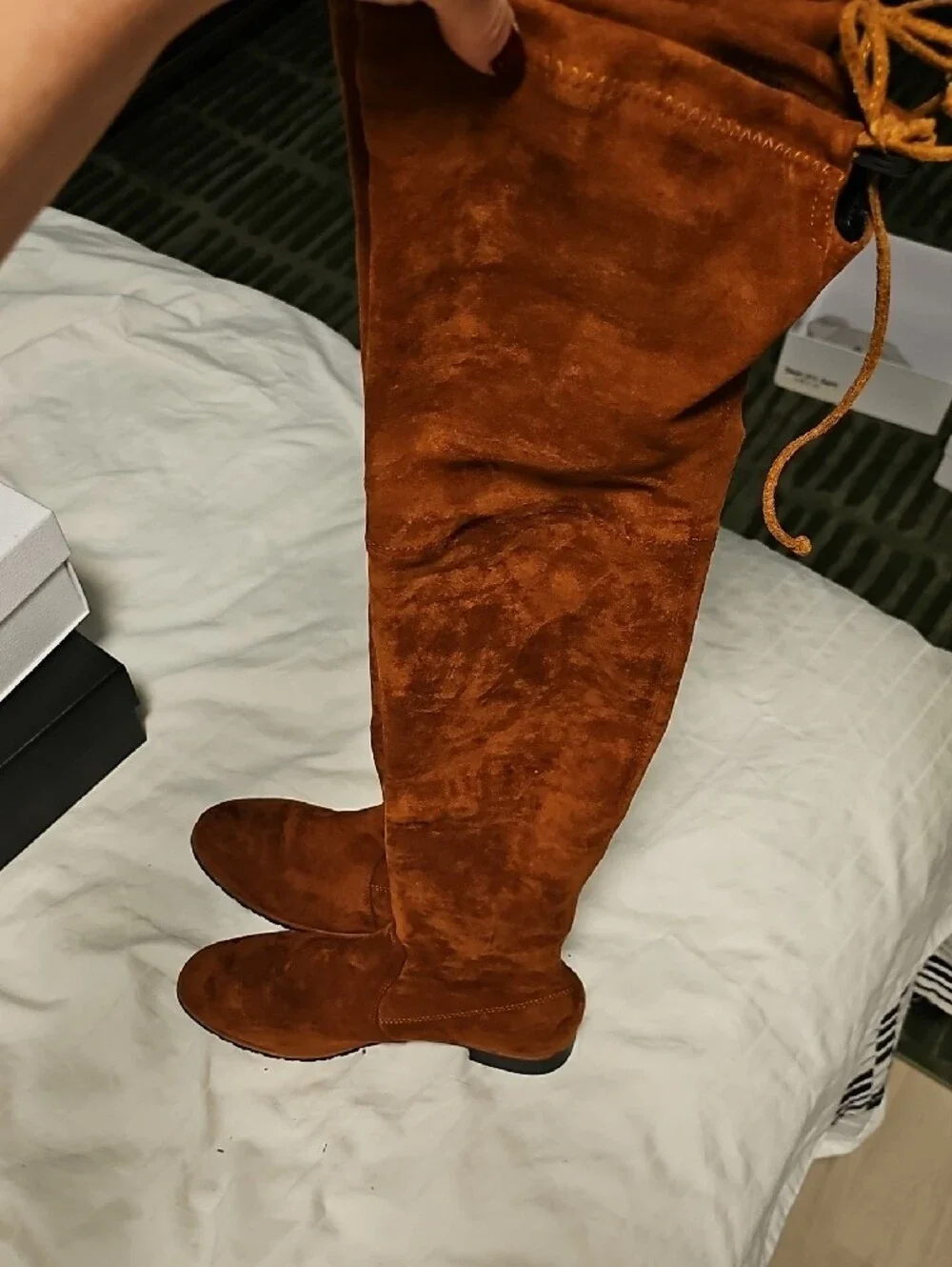 Kaitlyn Chestnut Brown Over-the-Knee Suede Boots